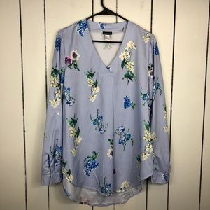 Another Story Floral Print Blouse Sz L